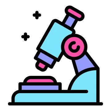 Microscope icon color outline vector Illustrazione stock