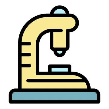 Microscope icon color outline vector Illustrazione stock