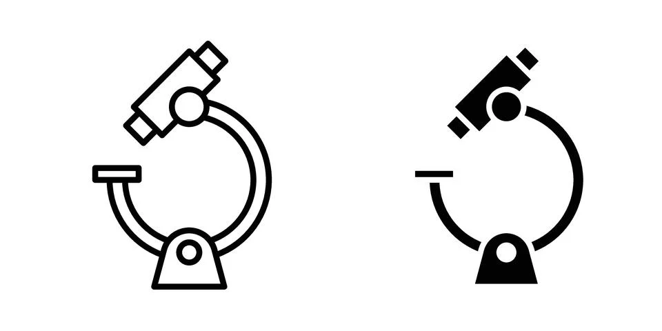 Microscope icon for design projects and web UI 스톡 일러스트