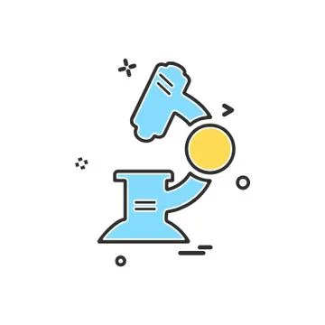 Microscope icon design vector Illustrazione stock
