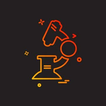 Microscope icon design vector 스톡 일러스트