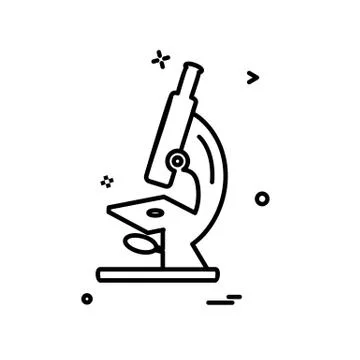Microscope icon design vector 스톡 일러스트