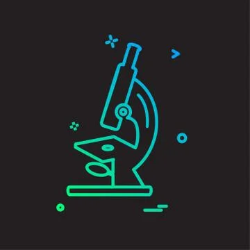 Microscope icon design vector 스톡 일러스트