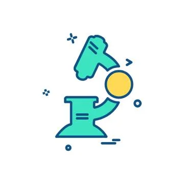 Microscope icon design vector Illustrazione stock
