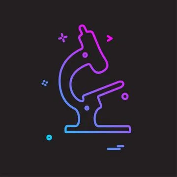 Microscope icon design vector イラスト素材