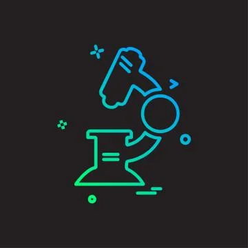Microscope icon design vector Stock Illustration