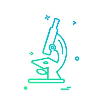 Microscope icon design vector Illustrazione stock