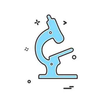 Microscope icon design vector Illustrazione stock