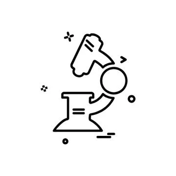 Microscope icon design vector 스톡 일러스트