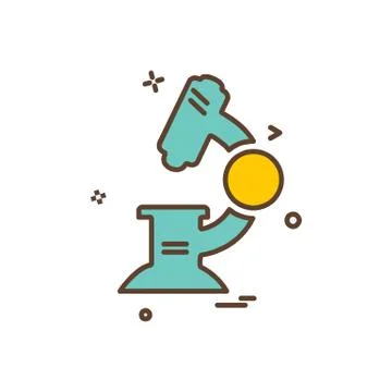 Microscope icon design vector Illustrazione stock