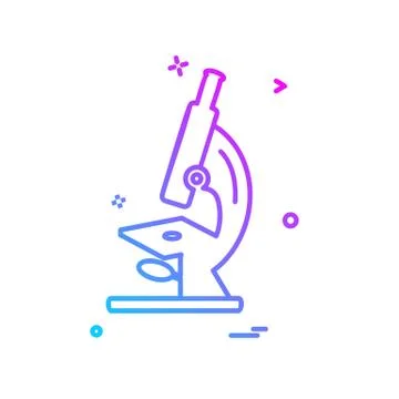 Microscope icon design vector Illustrazione stock