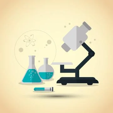 Microscope icon design , vector illustration Illustrazione stock