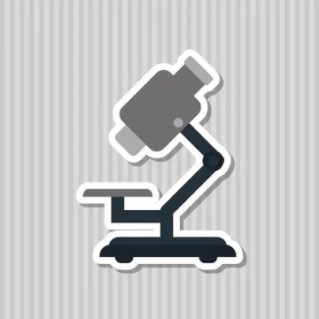 Microscope icon design, vector illustration Illustrazione stock