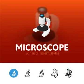 Microscope icon in different style Stock Illustration