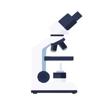 Microscope icon. Flat illustration of a microscope vector icon. Stock Illustration
