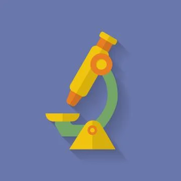 Microscope icon. Flat style 스톡 일러스트
