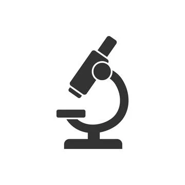 Microscope icon in flat style. Laboratory magnifier vector illustration on is 스톡 일러스트