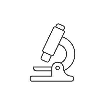 Microscope icon in flat style. Laboratory magnifier vector illustration on is Stock Illustration