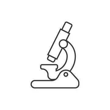 Microscope icon in flat style. Laboratory magnifier vector illustration on is Stock Illustration