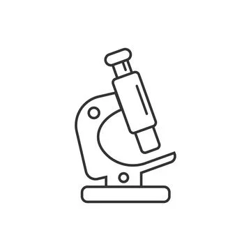 Microscope icon in flat style. Laboratory magnifier vector illustration on is Illustrazione stock