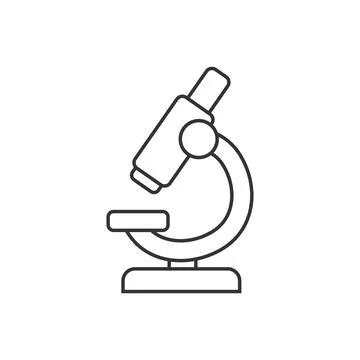 Microscope icon in flat style. Laboratory magnifier vector illustration on is Stock Illustration