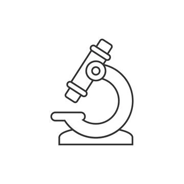 Microscope icon in flat style. Laboratory magnifier vector illustration on is Stock Illustration