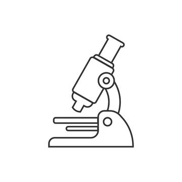 Microscope icon in flat style. Laboratory magnifier vector illustration on is Stock Illustration