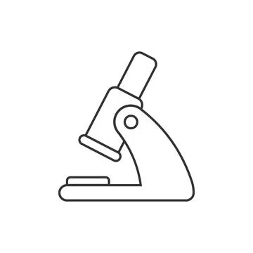 Microscope icon in flat style. Laboratory magnifier vector illustration on is Stock Illustration