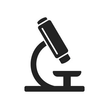 Microscope icon in flat style. Laboratory analysis vector illustration on i.. Stock Illustration