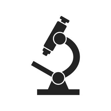 Microscope icon in flat style. Laboratory analysis vector illustration on i.. Stock Illustration