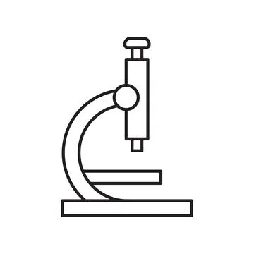 Microscope icon in flat style. Laboratory analysis vector illustration on i.. Stock Illustration