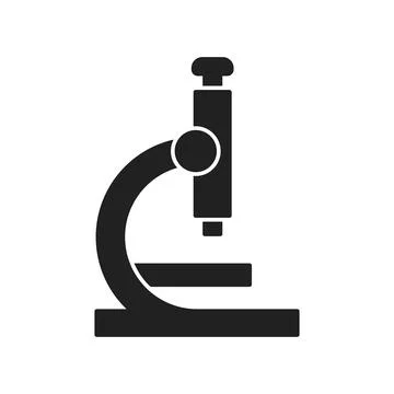 Microscope icon in flat style. Laboratory analysis vector illustration on i.. Stock Illustration