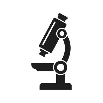 Microscope icon in flat style. Laboratory analysis vector illustration on i.. Illustrazione stock