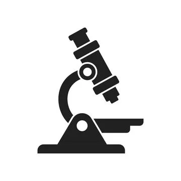 Microscope icon in flat style. Laboratory analysis vector illustration on i.. Stock Illustration