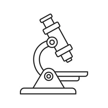 Microscope icon in flat style. Laboratory analysis vector illustration on i.. Stock Illustration