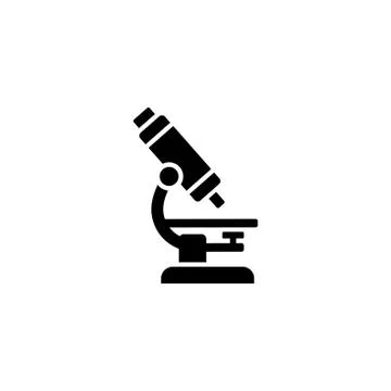 Microscope icon Flat Vector Icon Stock Illustration