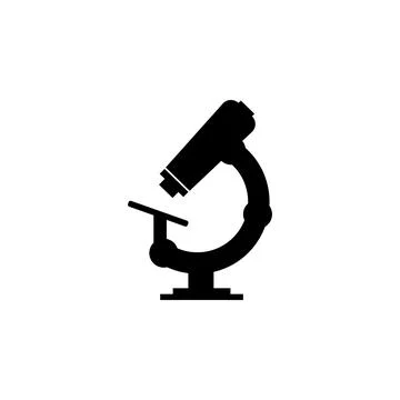 Microscope icon Flat Vector Icon Stock Illustration