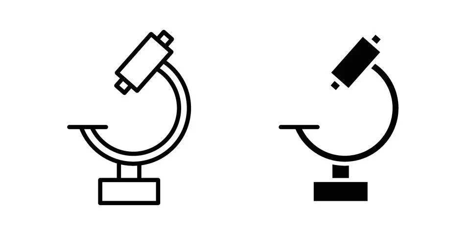 Microscope icon graphic element. web icon set Stock Illustration