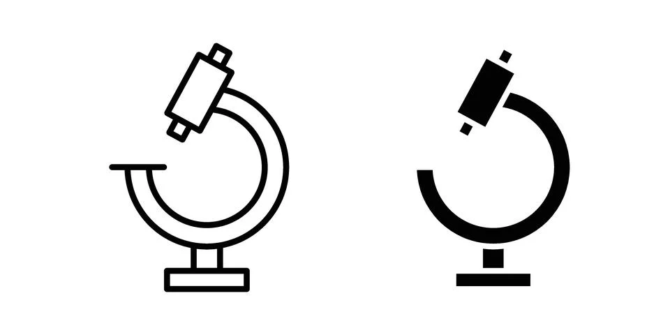 Microscope icon graphic element. web icon set Illustrazione stock