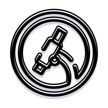 Microscope icon illustrating science and research concepts Stock Illustration