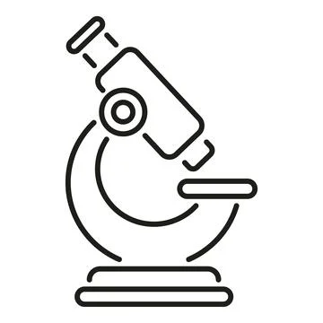 Microscope icon illustrating science, research, and laboratory equipment Stock Illustration
