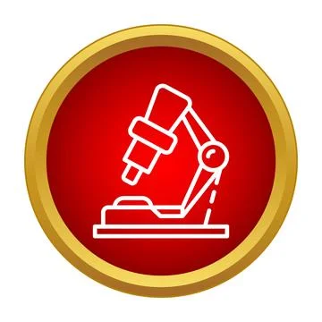 Microscope icon illustrating science, research, and laboratory work Stock Illustration
