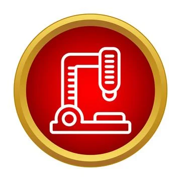 Microscope icon illustrating science, research, and biology Stock Illustration