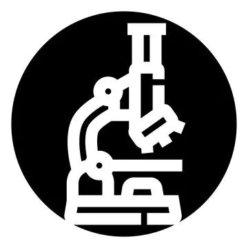 Microscope icon illustrating science research and discovery Stock Illustration