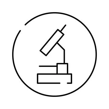 Microscope icon illustrating science research and scientific analysis Stock Illustration