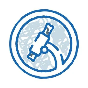 Microscope icon illustrating science research and microbiology Stock Illustration
