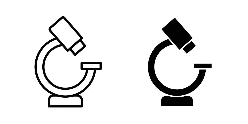 Microscope icon illustration. Pixel perfect vector graphics Stock Illustration