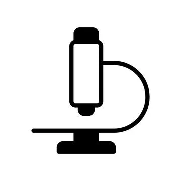 Microscope icon. an instrument for viewing small microbes. Stock Illustration