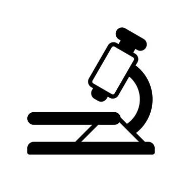 Microscope icon. an instrument for viewing small microbes. Stock Illustration