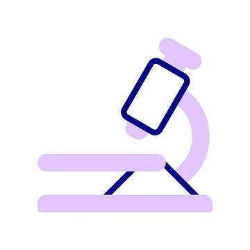 Microscope icon. an instrument for viewing small microbes. Stock Illustration